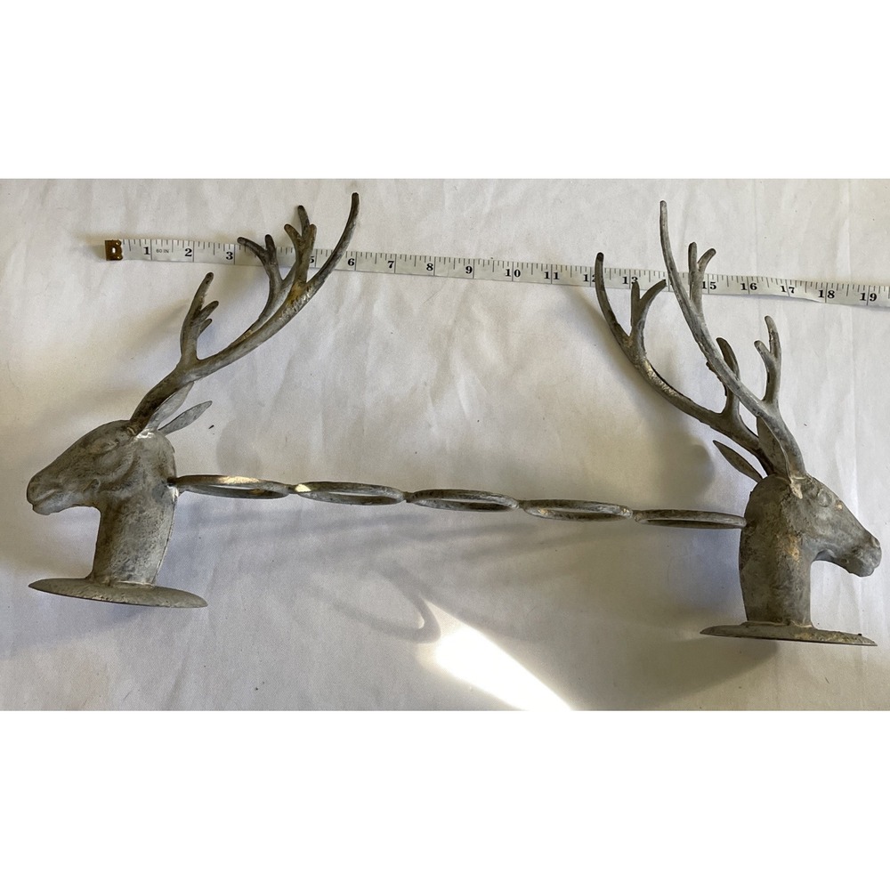 Vintage Large Stag Deer Table Centrepiece Candle Holder Display Piece Buck Decor - Picture 5 of 7